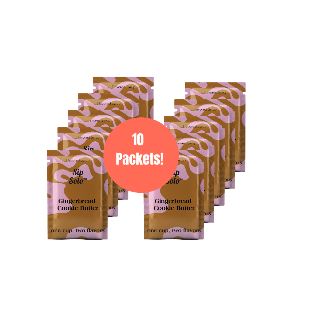 Gingerbread Cookie Butter Syrup Bundle – 10 Packets | Sip Solo